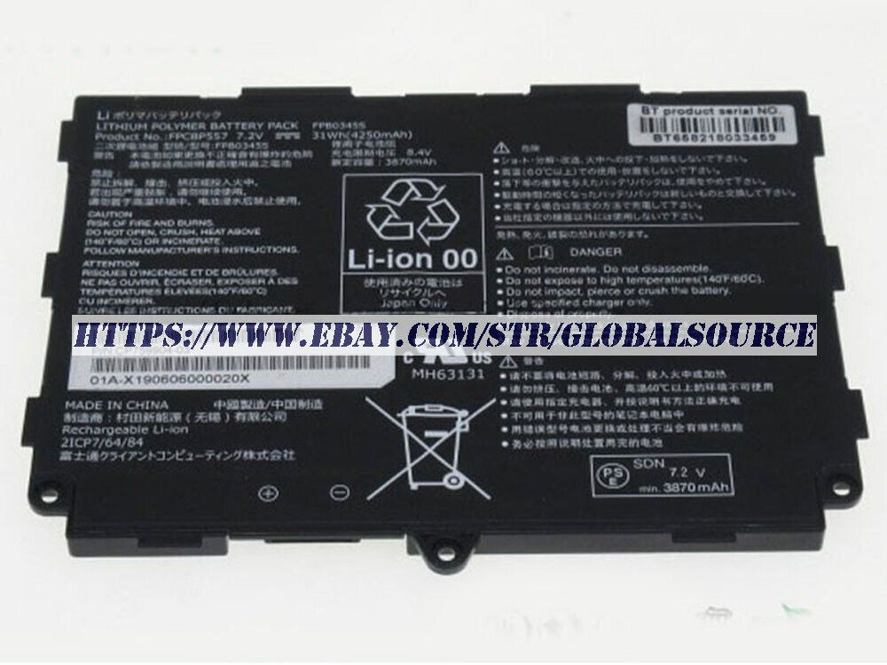 ✅NEW Genuine Fujitsu CP759904-03 FPCBP557 FPB0345S Battery 7.2V 31Wh 4250mAh