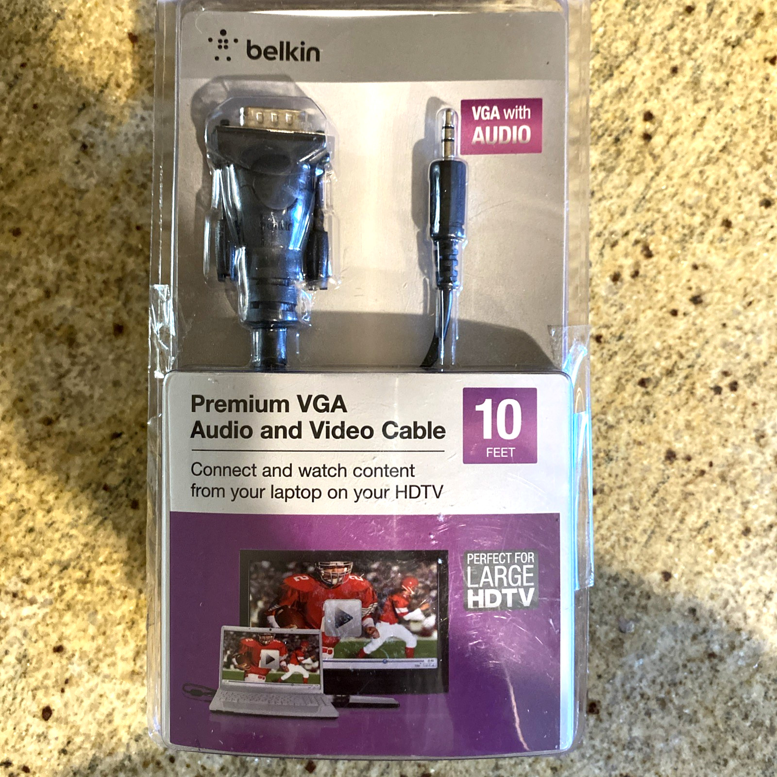 Belkin Premium VGA Audio and Video Cable 10'  *New/Sealed*   1.011