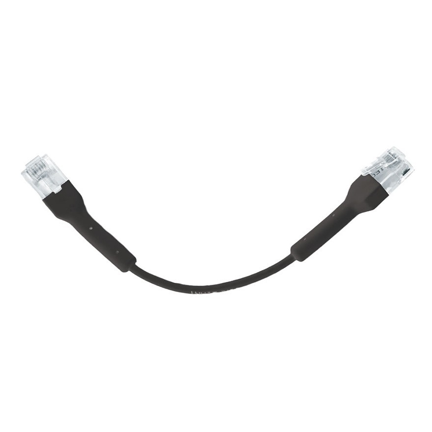 Skyline Cat6a Ethernet Patch Cable 6" Black Bendable Slim, 8 Pack