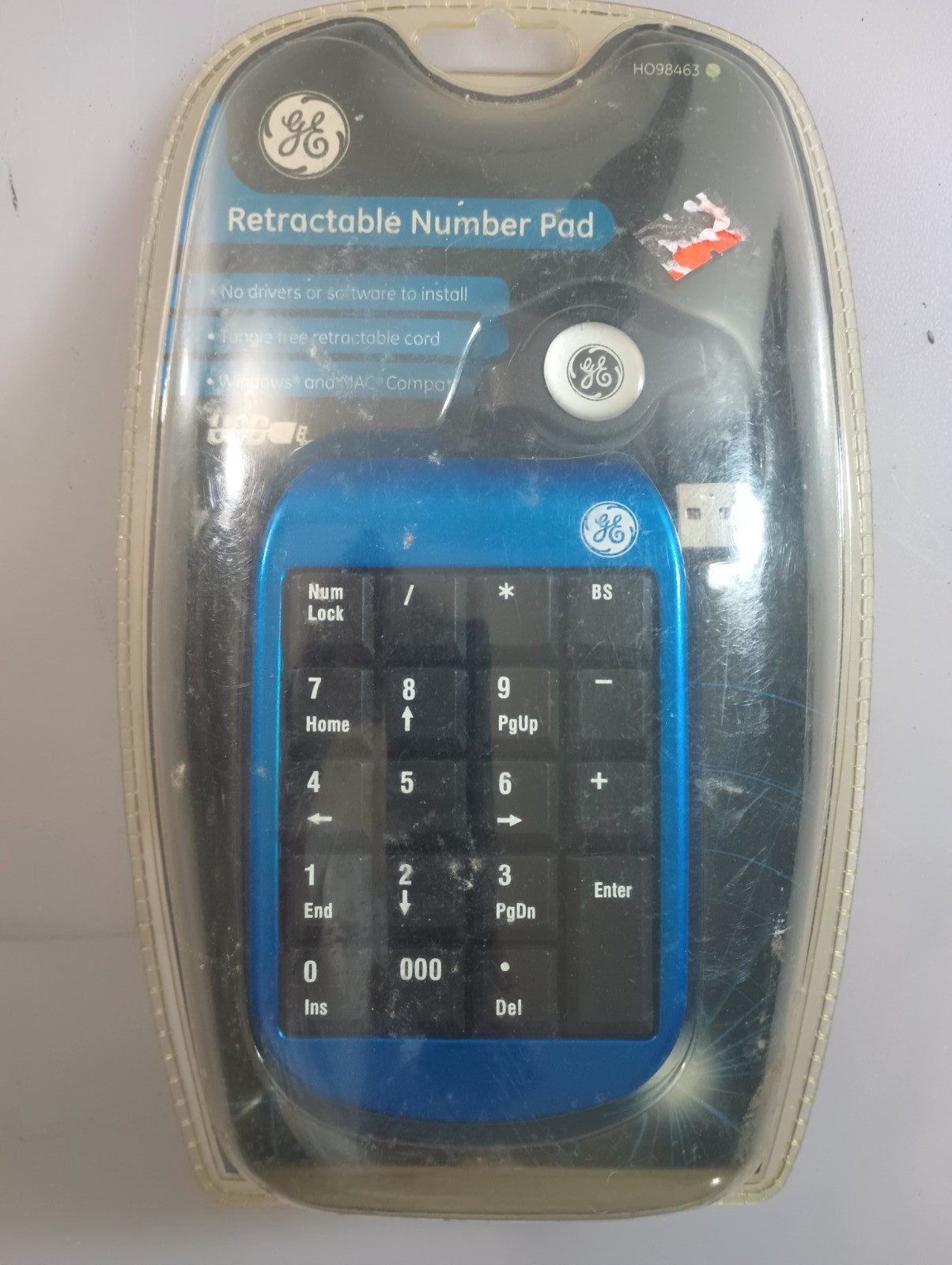 GE Retractable Number Pad NOS