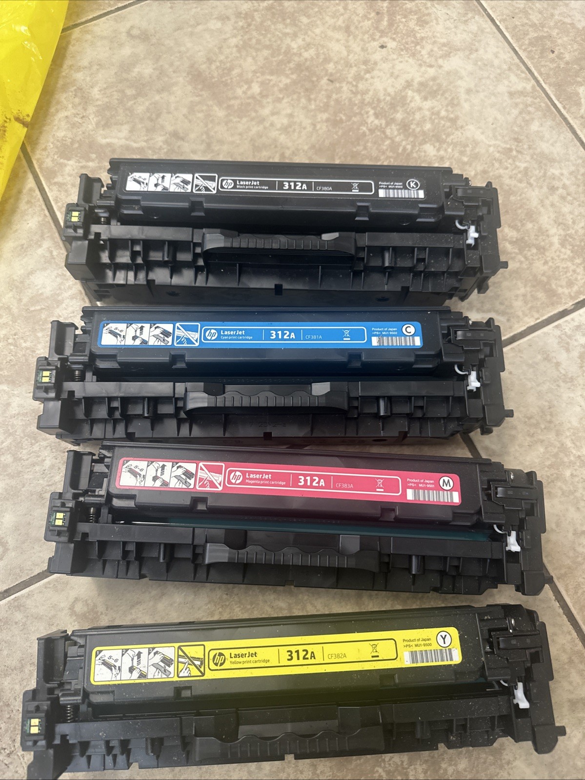 Genuine HP 312A Toner Cartridge Set Of 4 LaserJet Pro MFP M476 Read Description