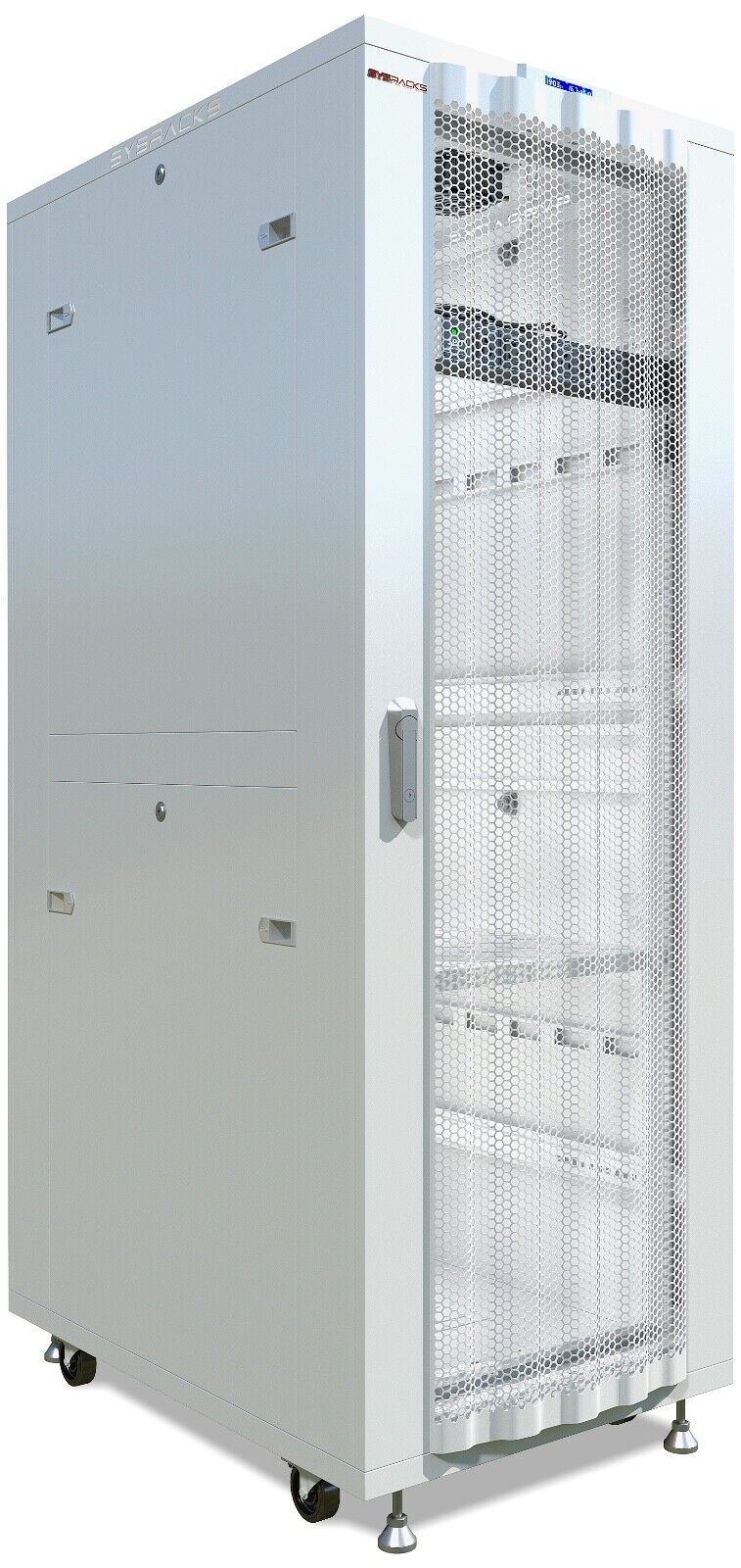 Sysracks 42U 35\'\' Deep IT Network Data Server Rack Cabinet Gray Mesh Vented Door
