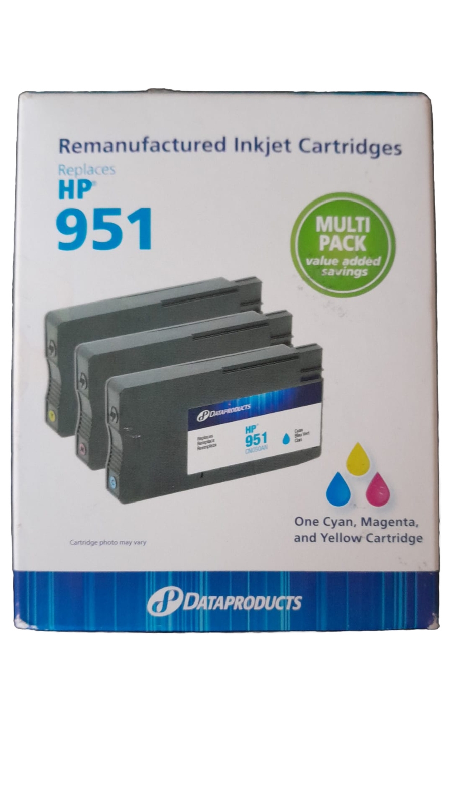 Cyan/Magenta/Yellow 3-Pack Standard Ink Cartridges - Compatible HP 951 Ink