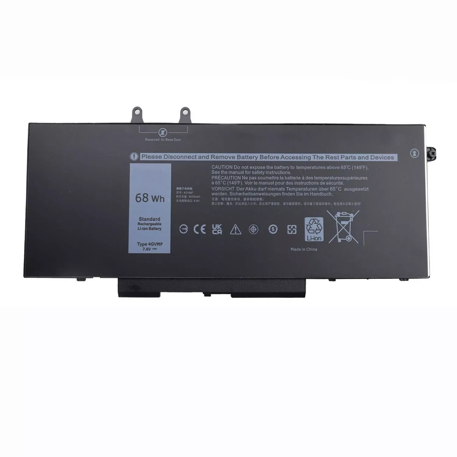 NEW 4GVMP Battery For Dell Latitude 5400 5500 Precision 3540 3550 68WH +LOGO US