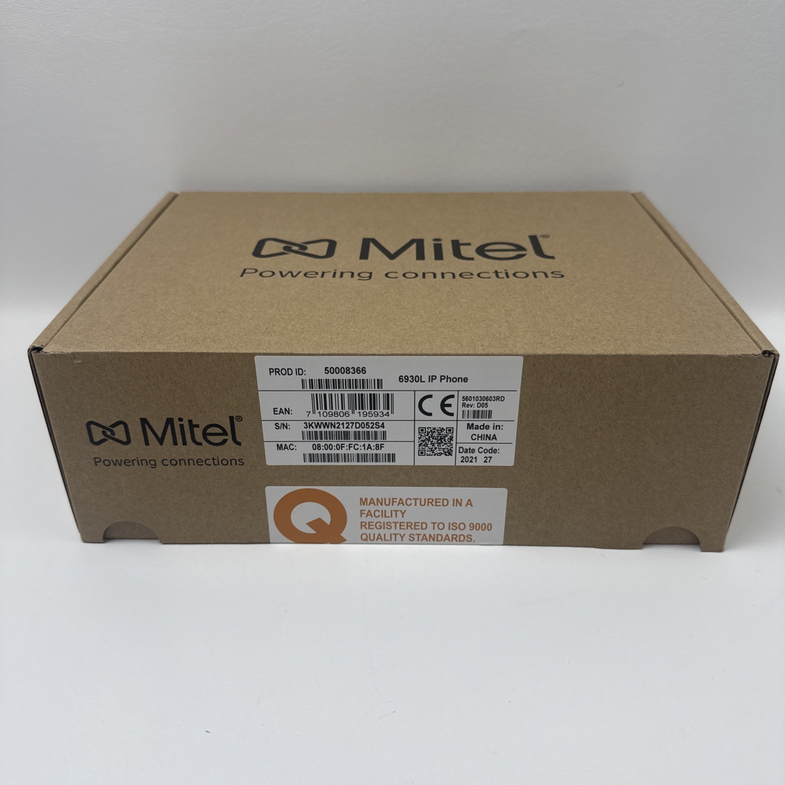 Mitel 6930L IP Phone / Desk Phone Black Cordless Handset OVP 50008366 NEW Sealed