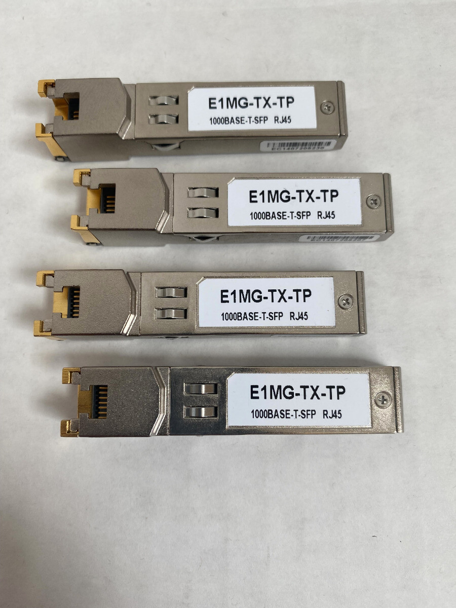 LOT (4) E1MG-TX-TP 1000BASE-T SFP RJ45 Brocade Compatible Transceiver