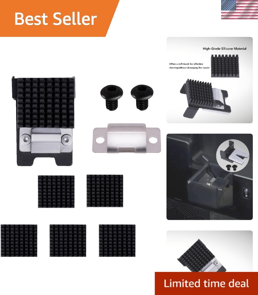 High-Grade Silicone Nozzle Wiper Kit for Creality K2 Plus 3D Printer Maintenance