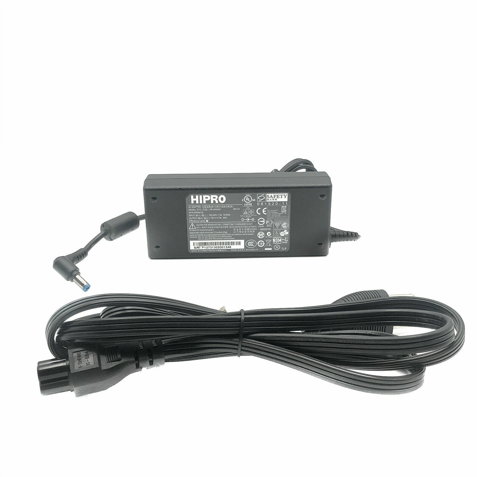 Genuine HIPRO 90W AC Adapter Power Supply for Acer K11 K137 Projector