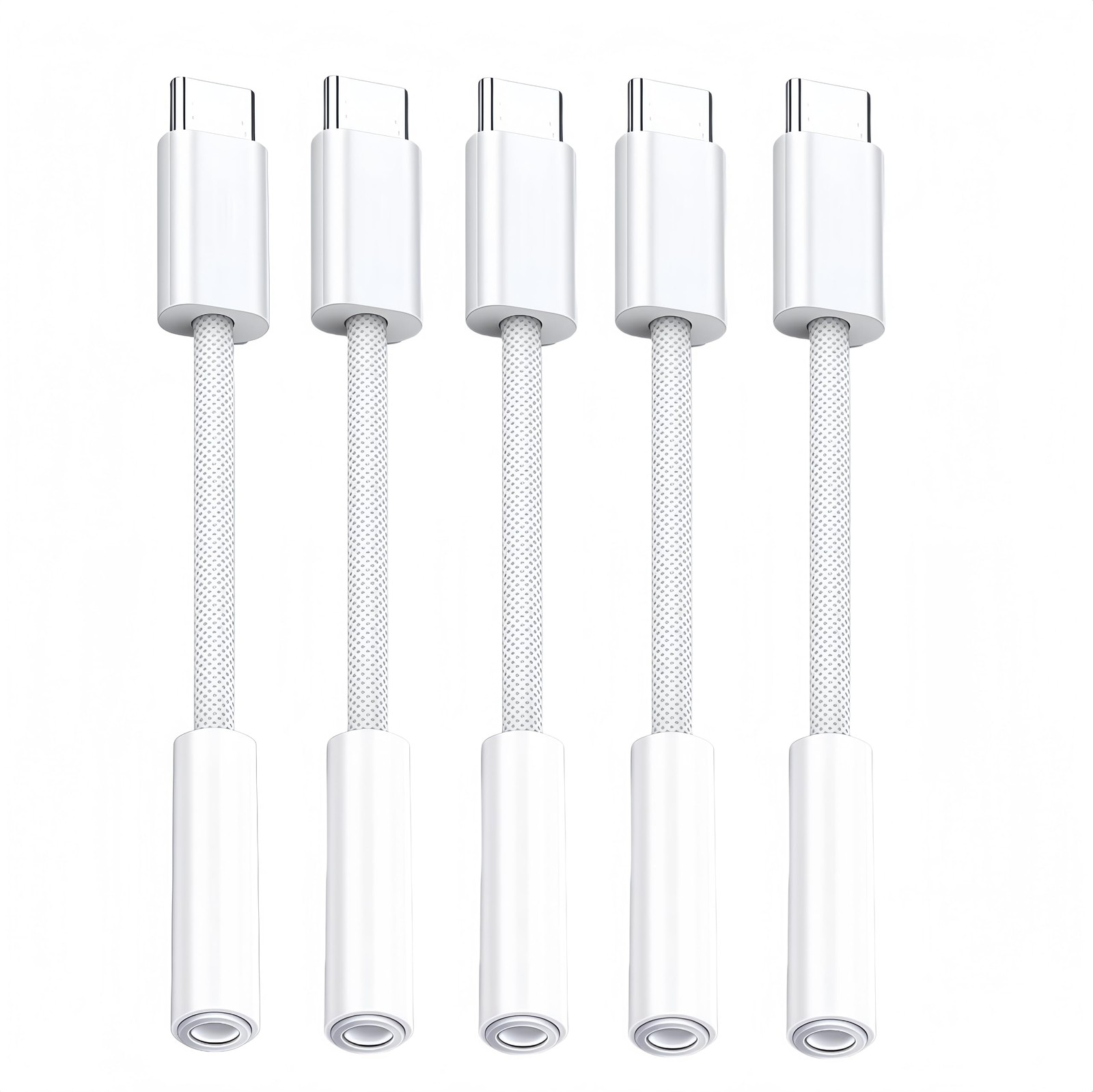 USB C  Headphone Jack Adapter 1/8 Audio 5 Pack iPhone 17 16 15 Samsung from USA 