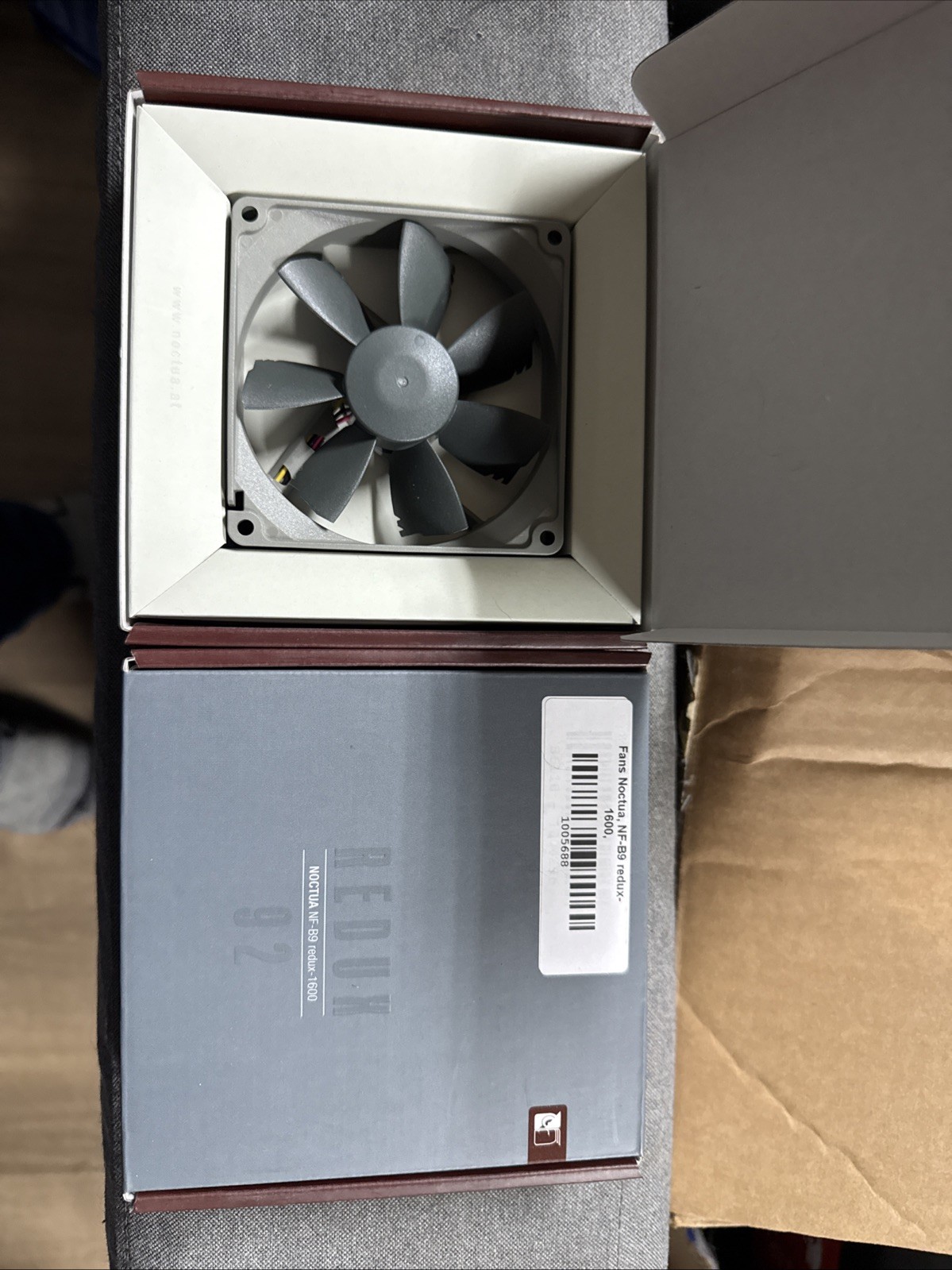 X2 Noctua NF-B9 Redux-1600 High Performance Cooling Fan, 3-Pin, 1600 RPM, Grey