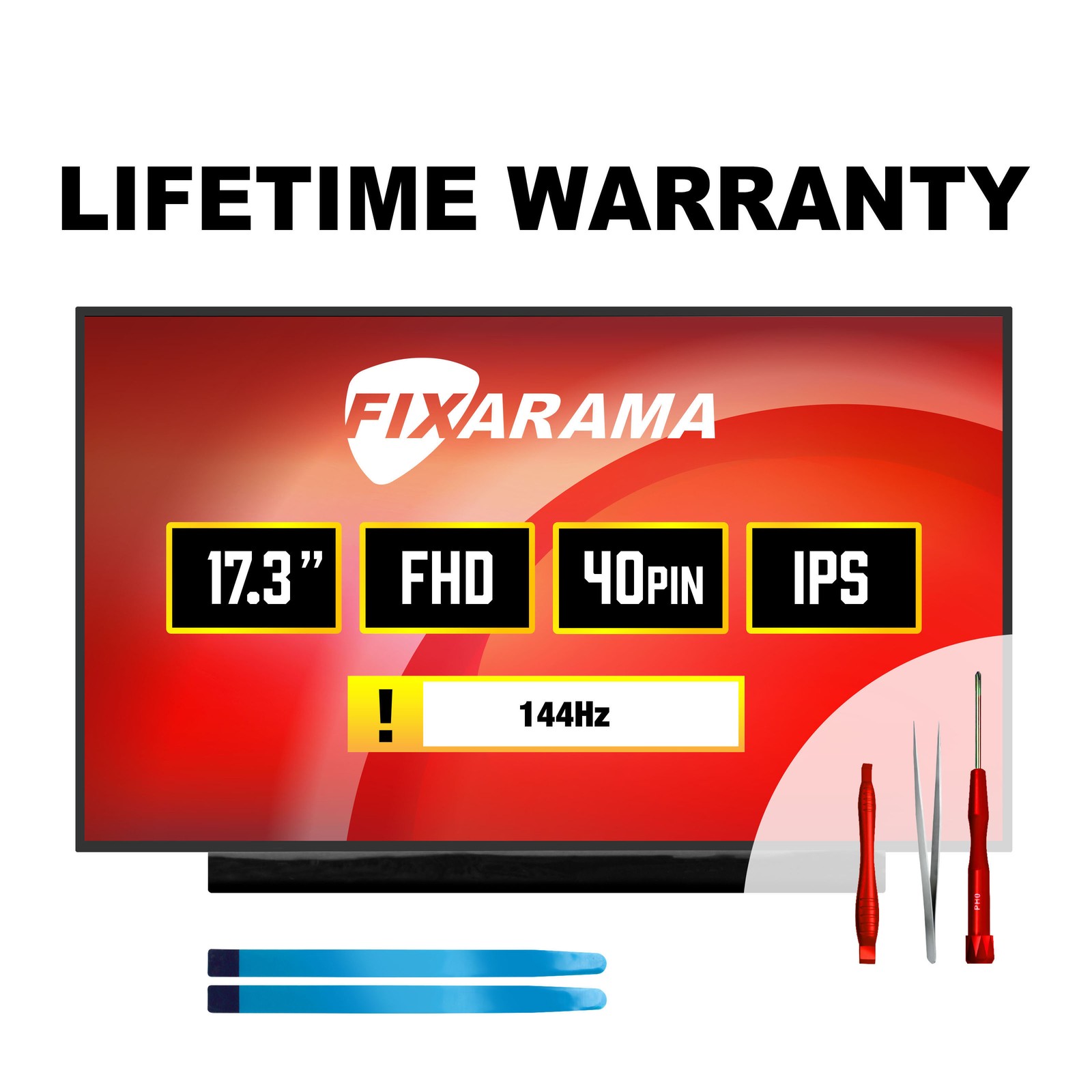 CMO InnoLux N173HCE-G33 REV.C3 144Hz IPS LCD Screen + Tools GRADE A+ FIXARAMA
