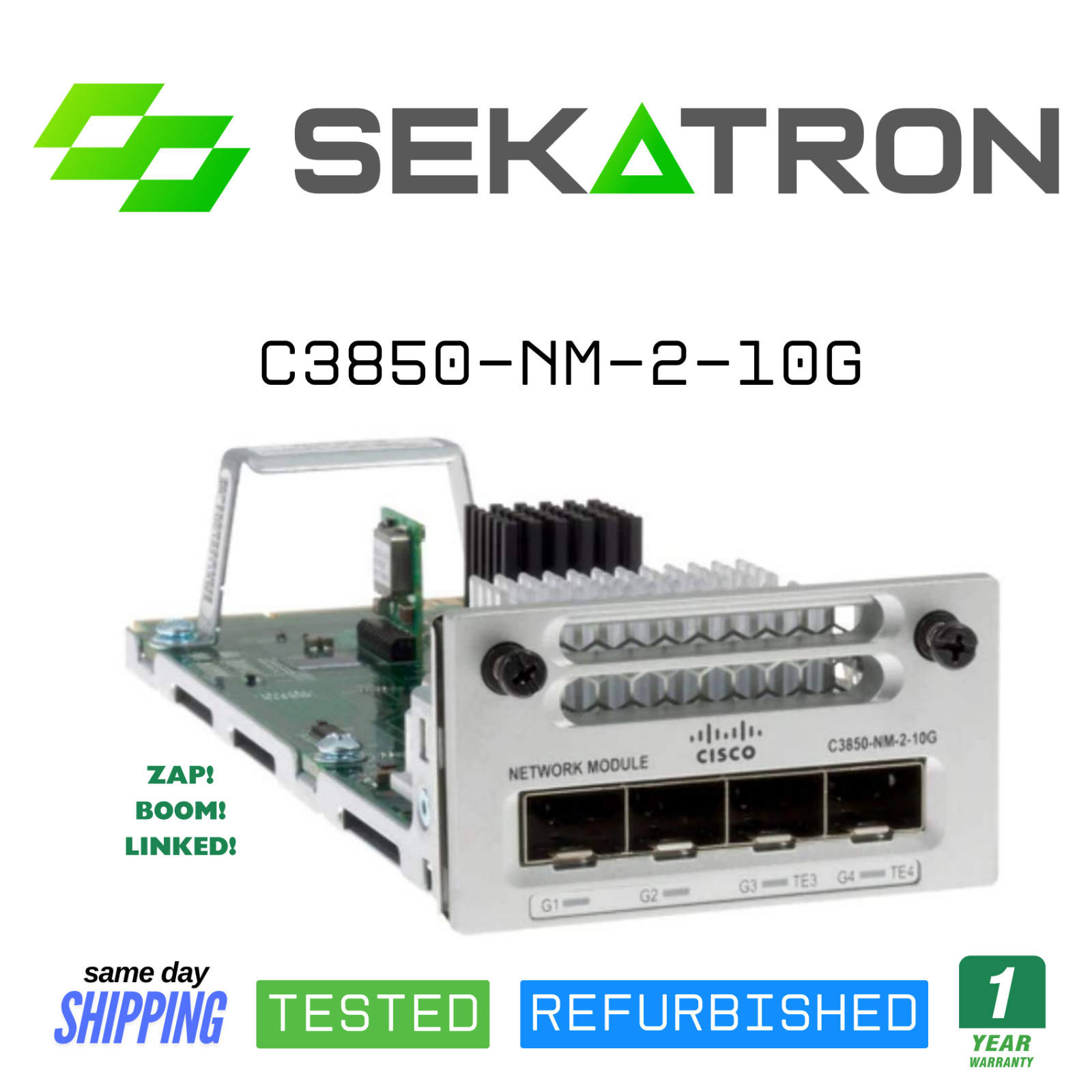 ♻️Cisco C3850-NM-2-10G 2 Port 10GbE SFP Network Module C3850⚡Fast Ship