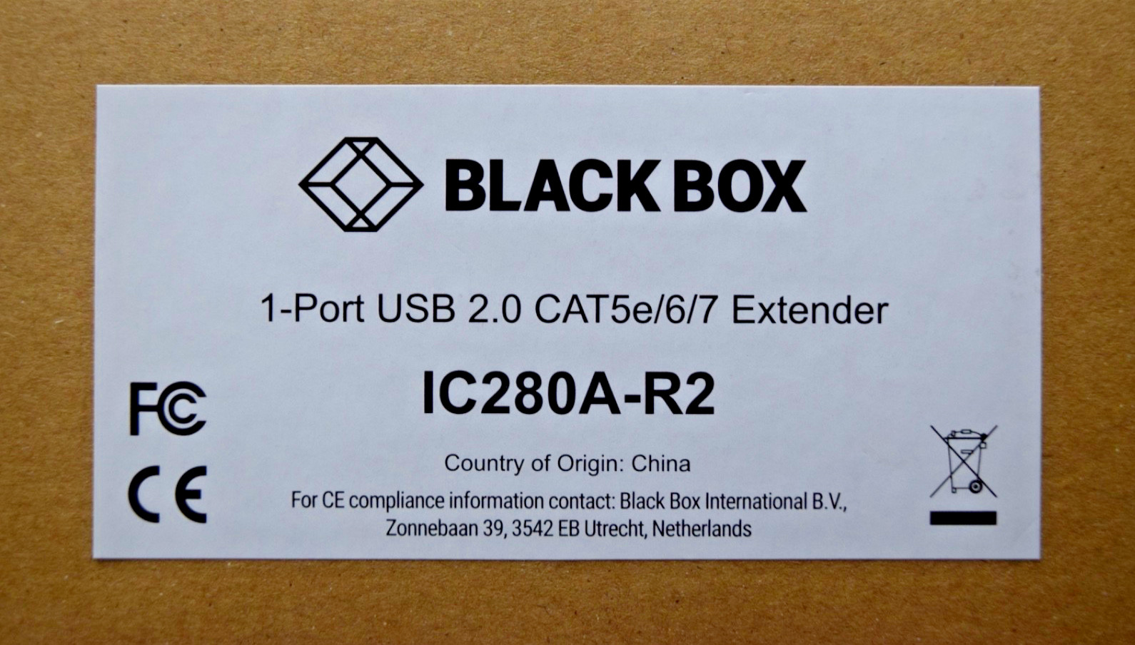 Black Box IC280A-R2  1-Port USB 2.0 CAT5e/6/7 Extender Kit