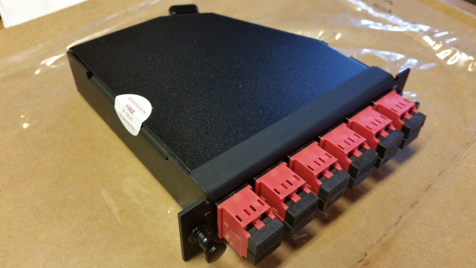 Tyco Electronics LC TO MPO OPTICAL FIBER CASSETTE 1018785-2 RED SECURE Optics