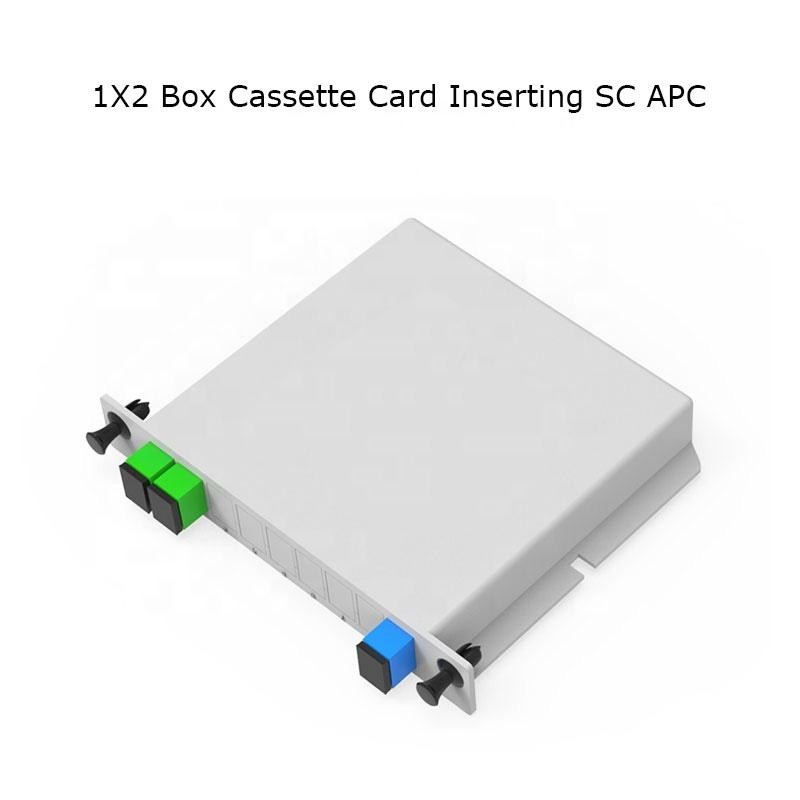 Fiber Optic 1X2/4/8 Box Cassette Card Inserting SC APC FTTH PLC fiber Splitter