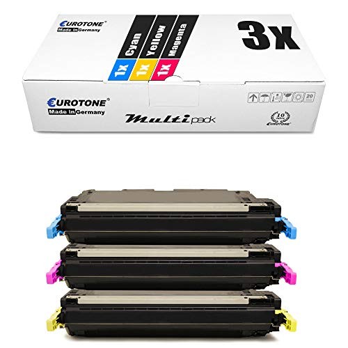 Eurotone 3x Toner Cartridge Compatible for HP Q5951A+Q5953A Cyan