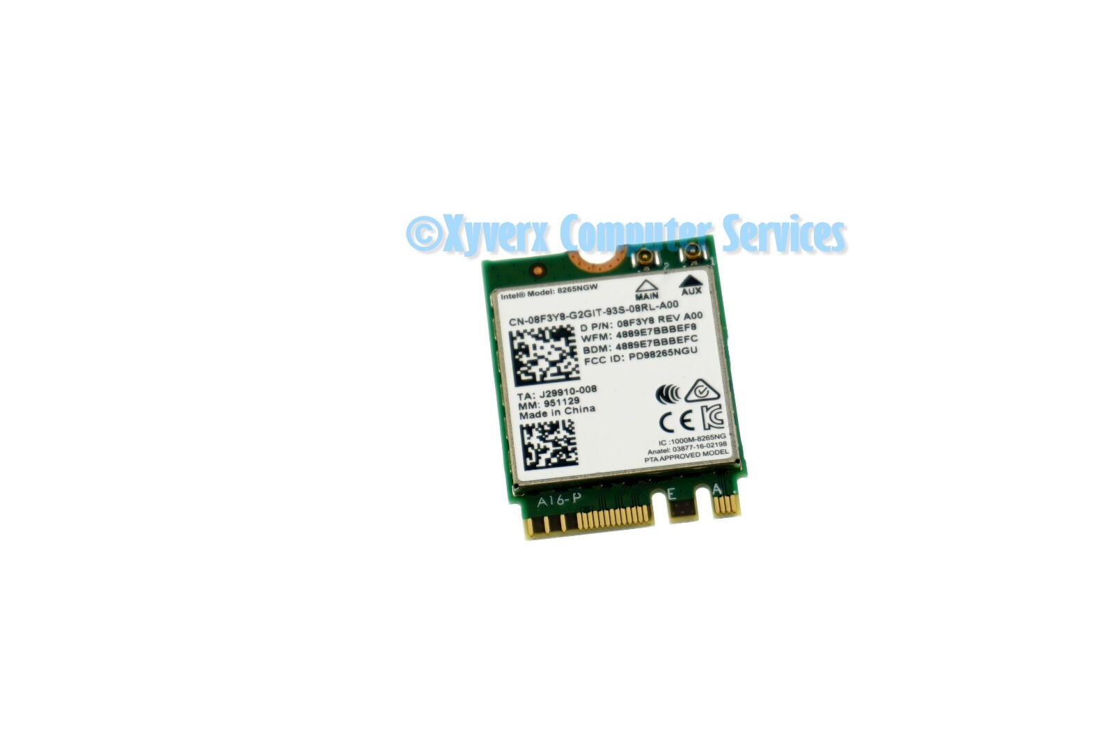 8F3Y8 8265NGW GENUINE DELL WIRELESS CARD BLUETOOTH  LATITUDE 7390 P28S (CB78)