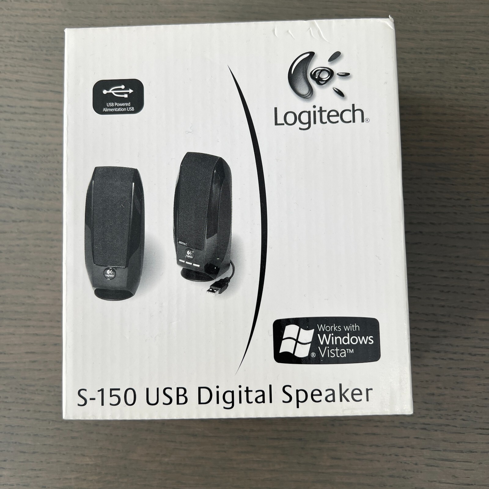 Vintage Logitech S150 Digital USB Stereo Computer Speakers - Black Y2K