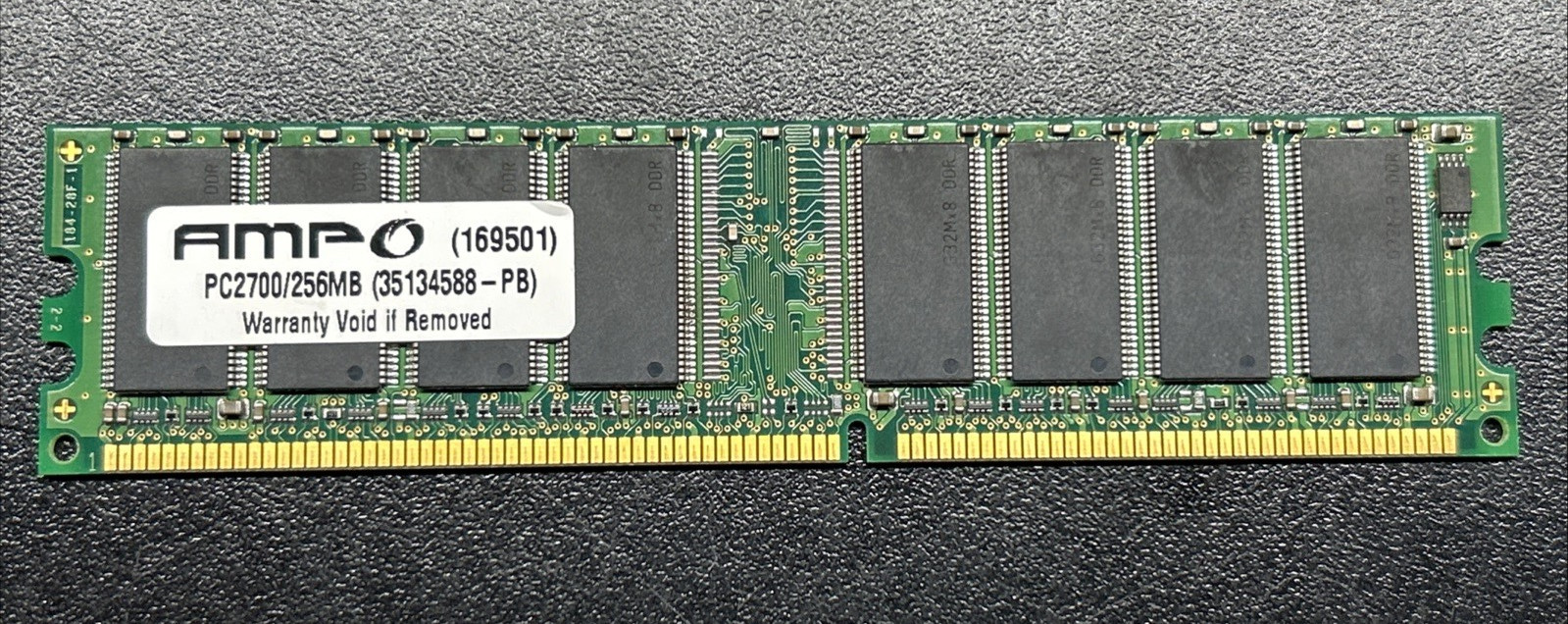 AMP 256MB DDR PC2700 333MHz RAM 35134588-PB 169501 Memory Module 184-Pin