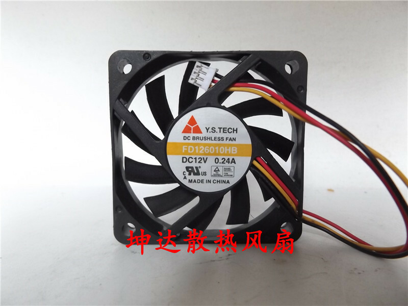 1pcs  Y.S.TECH FD126010HB 6CM 6010 12V 0.24A Ball Fan