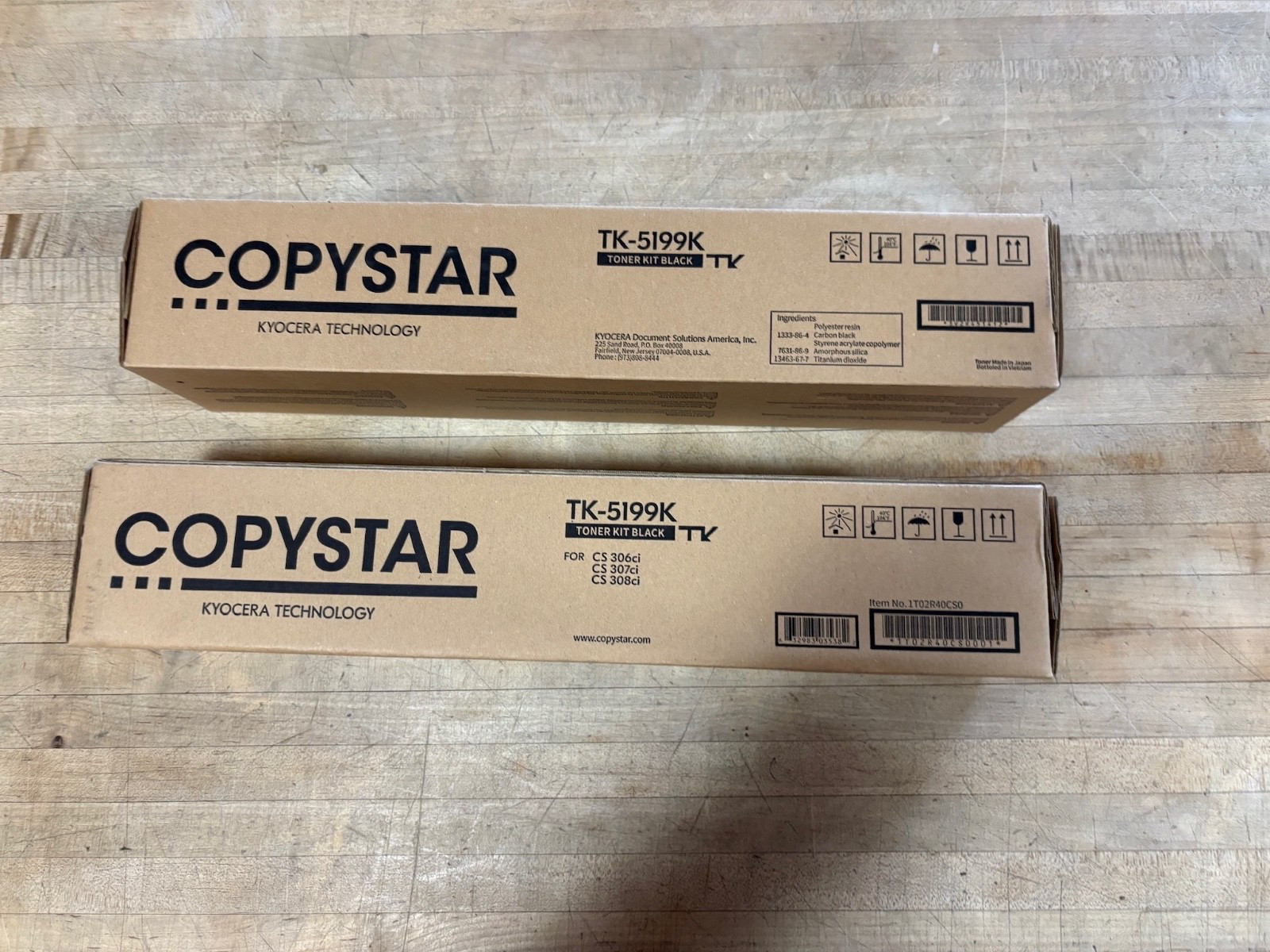 2 Genuine Kyocera Copy Star TK-5199 K Toner  NEW CS 306ci 307ci 308 ci  TK-5197