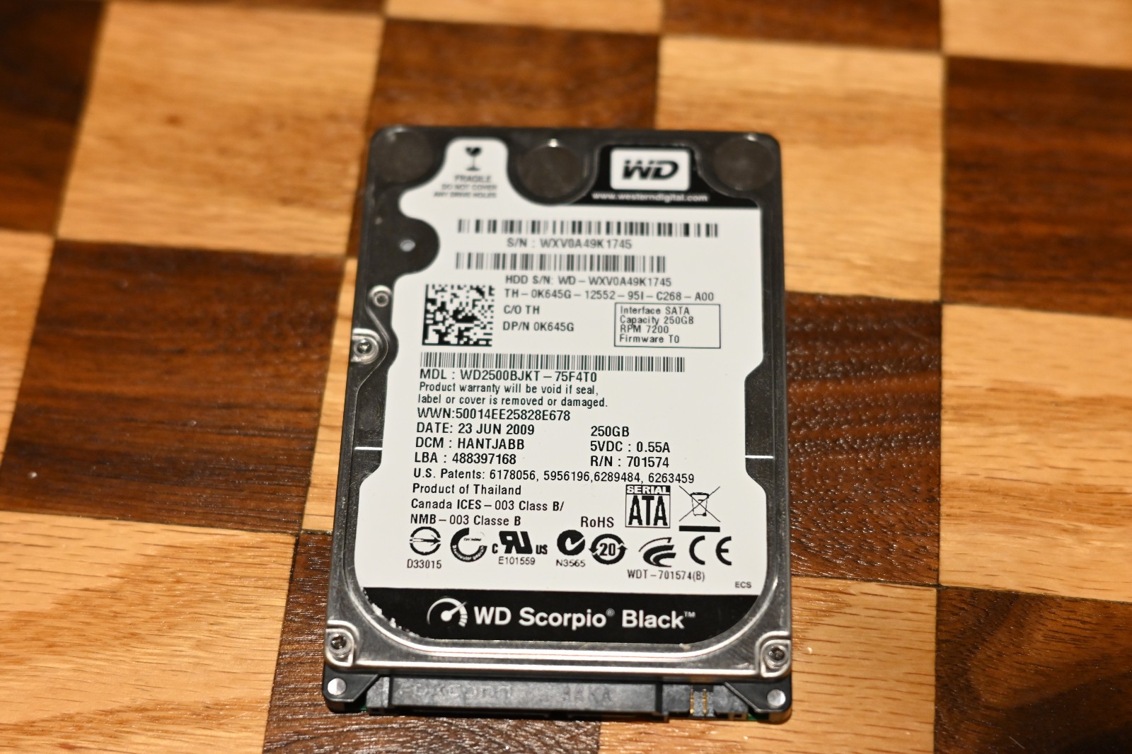 Western Digital Black WD2500BJKT 2.5 Inch Hard Drive