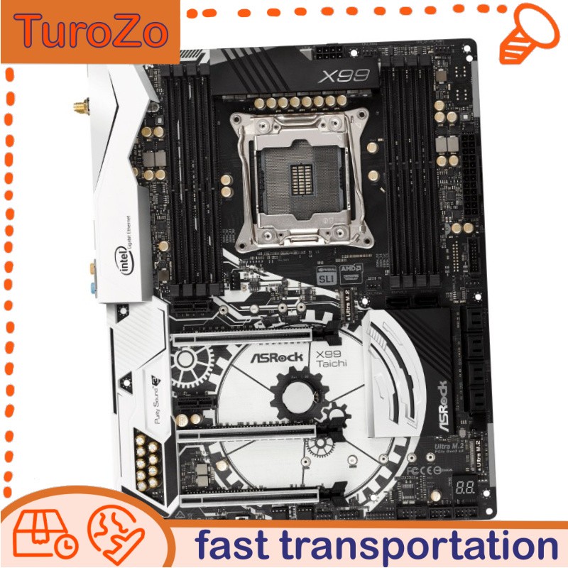 LGA2011-3 ASROCK X99 Taichi Motherboard DDR4(OC) ATX Mainboard SLI Used