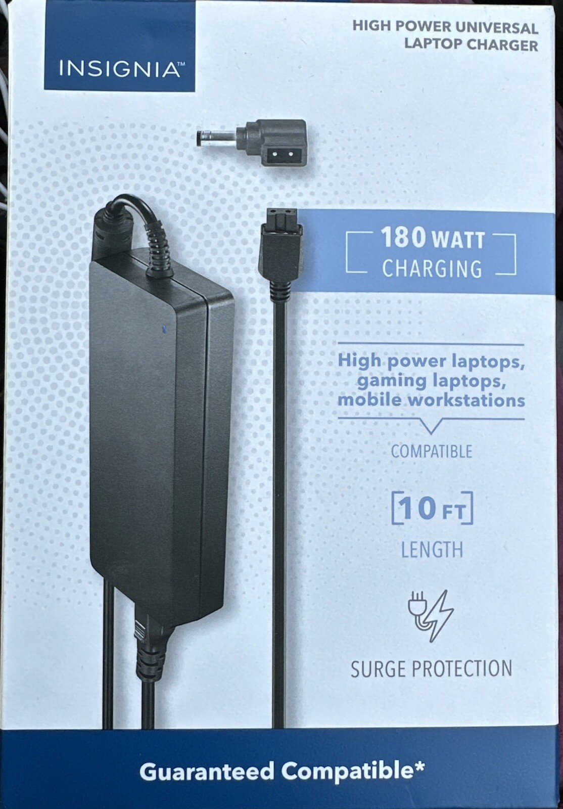 Insignia High Power 180 Watt Universal Laptop Charger 10 ft cord