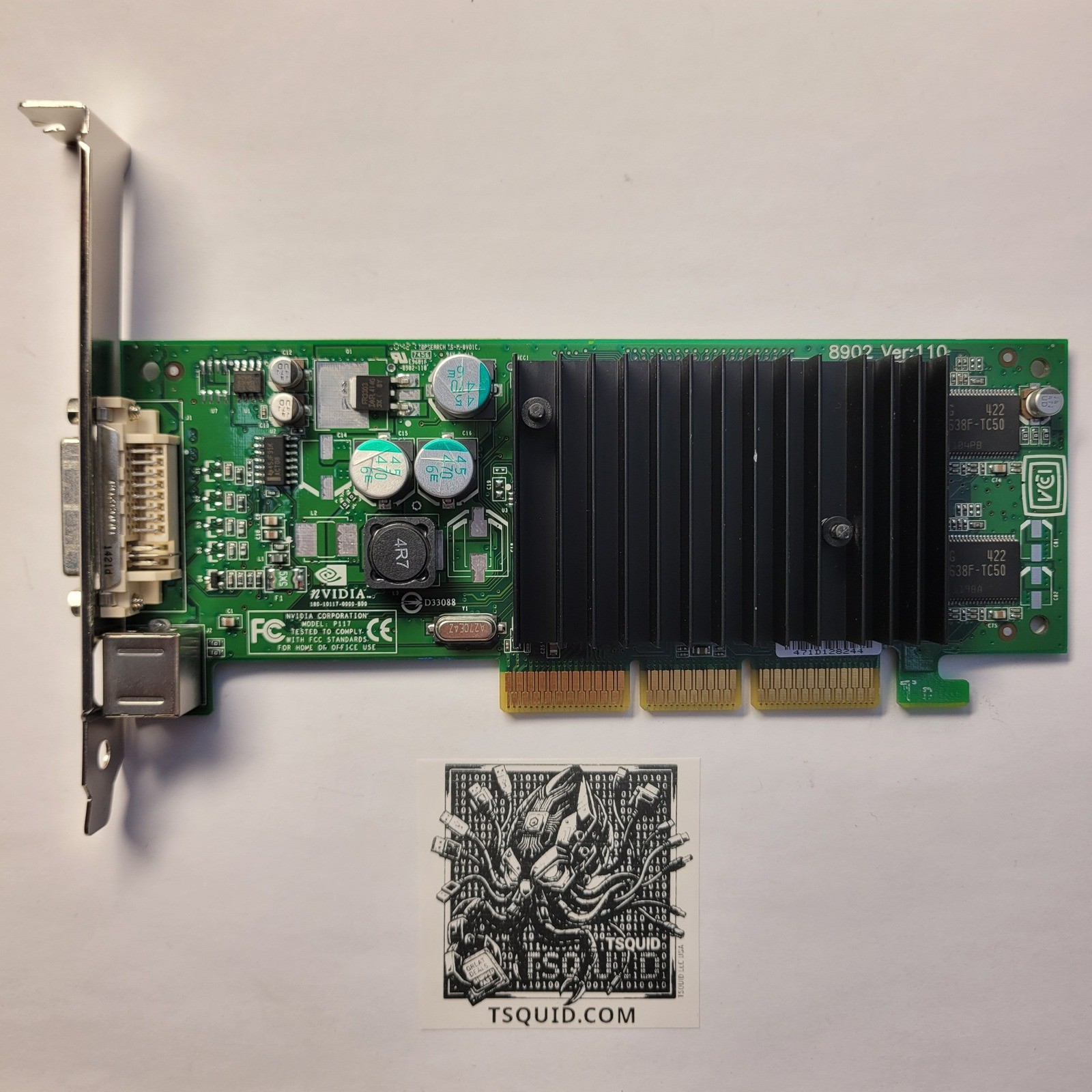 NVIDIA Graphics Card 0G0772 GeForce FX 5200 128MB AGP 8X Low Profile P117 Dell