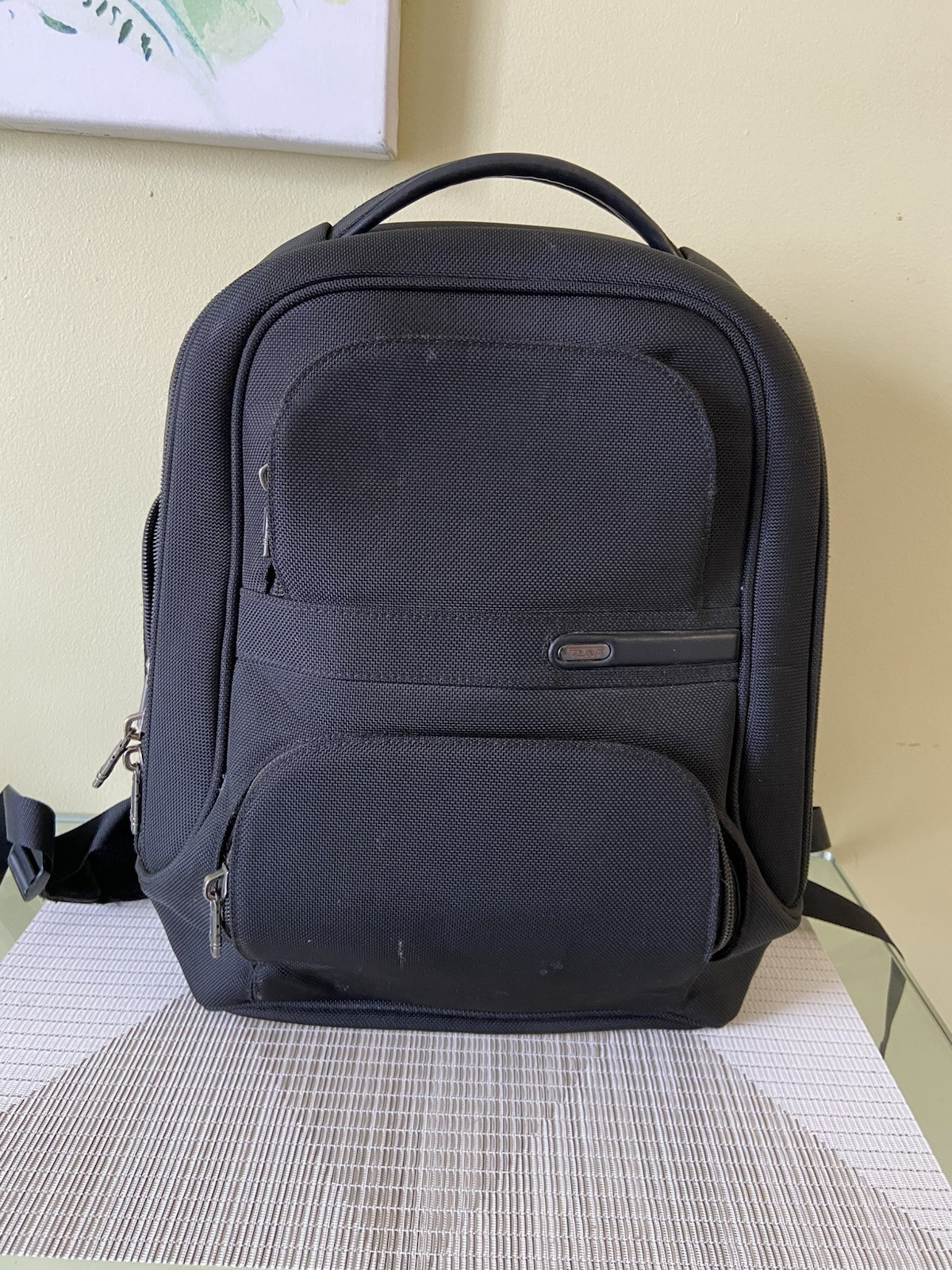 Tumi Black Alpha Backpack Model 22182D4 Ballistic Nylon Laptop Carryall bag