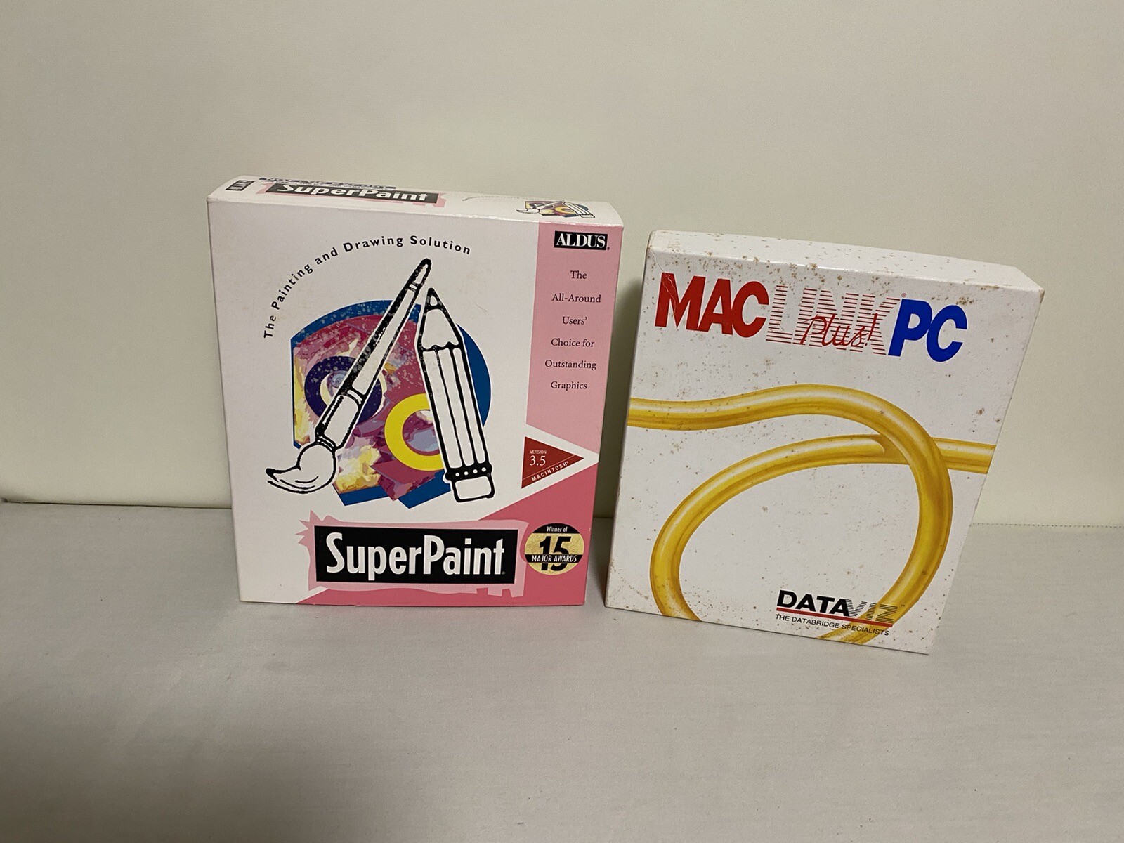 Aldus SuperPaint Version 3.5 for Macintosh 3.5" 1992 & MacLinkPC Plus DataViz