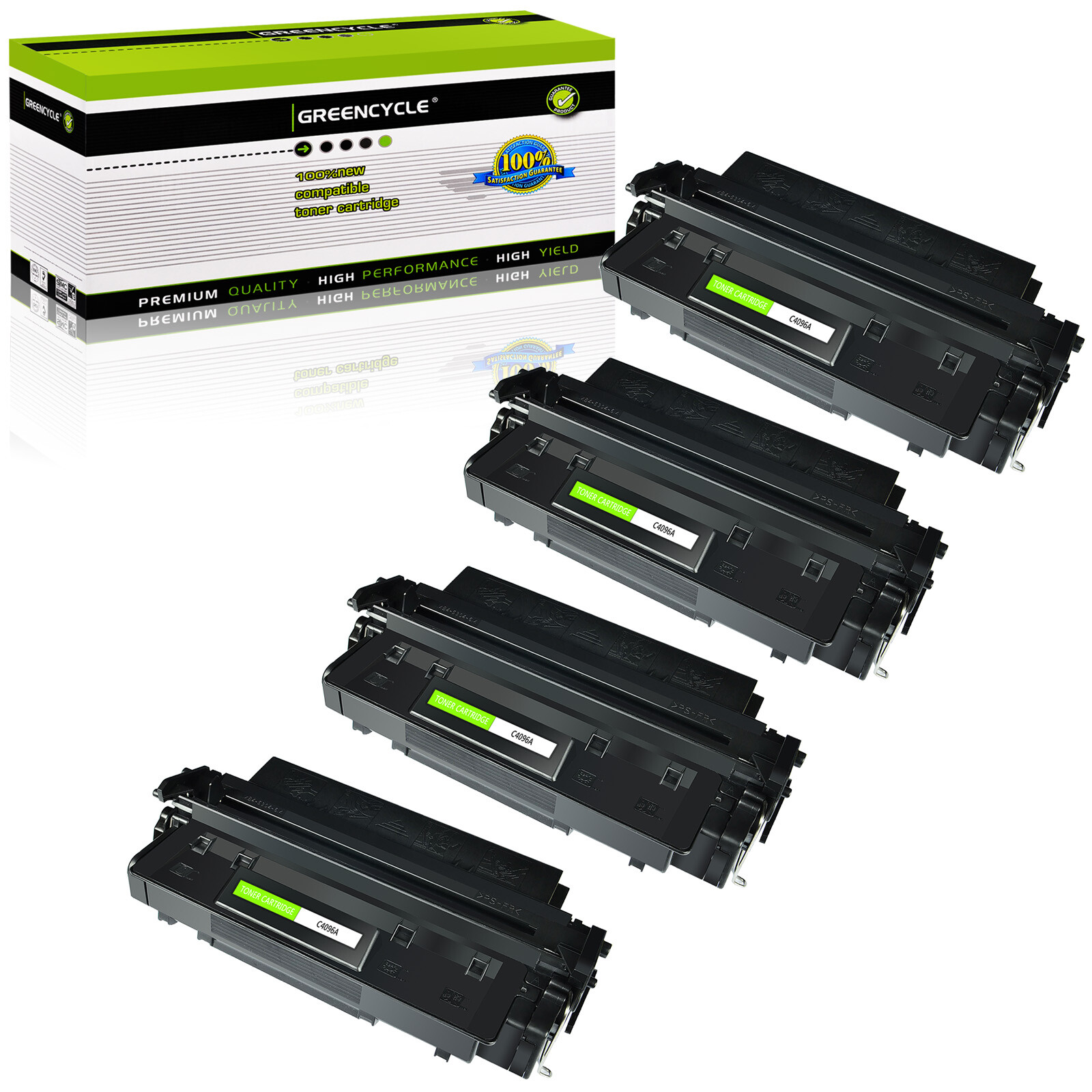 4PK C4096A 96A Toner Cartridge For HP LaserJet 2100M 2100SE 2100TN 2100XI 2200