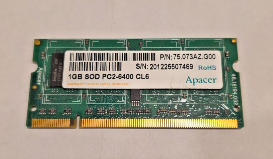 Apacer  Memory 1GB SOD PC2-6400 CL6