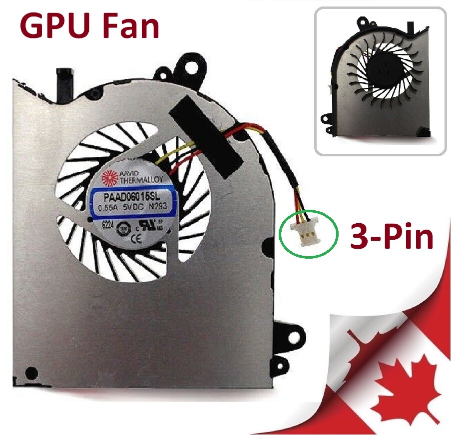 Original MSI GS60 2QE MS-16H5  GPU Fan AAVID THERMALLOY PAAD06015SL  N293