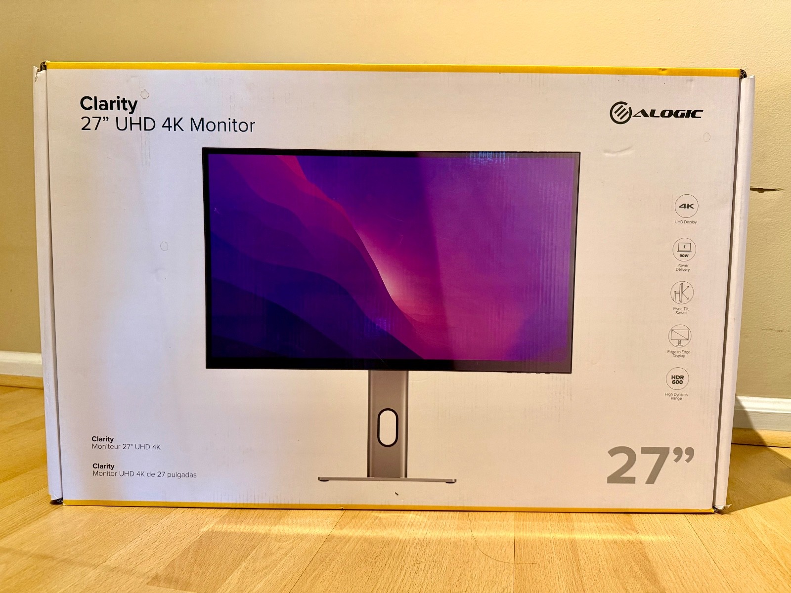 ALOGIC Clarity 27 4K Monitor | Clear & Glossy
