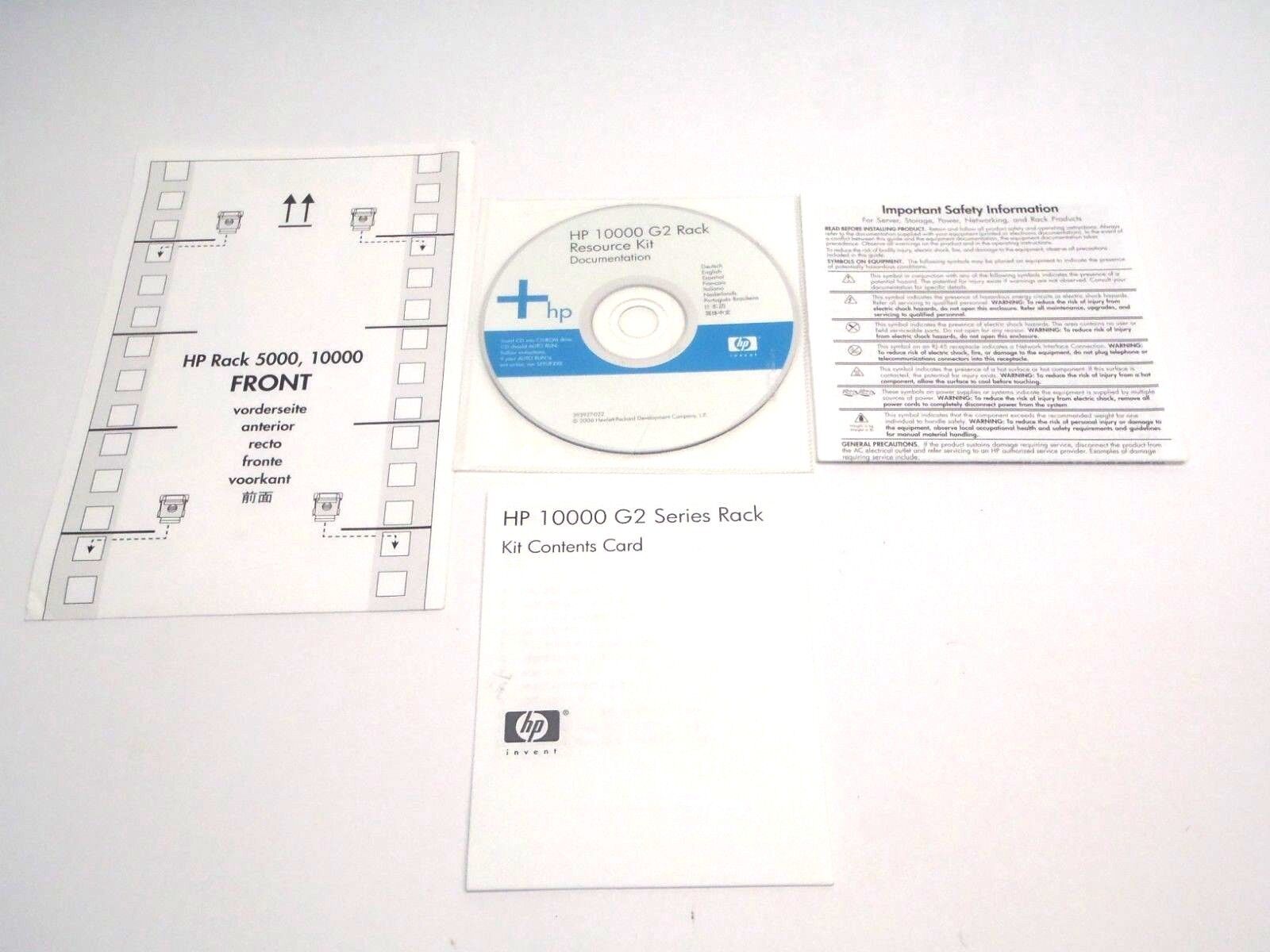 HP 10000 G2 Rack Resource Kit Documentation CD Pack