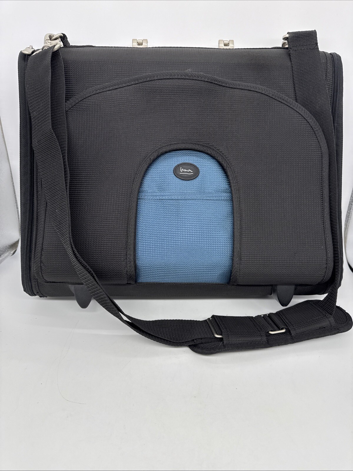 Michael Graves Designed Black/Blue Hard Side Laptop/Briefcase Sturdy Case