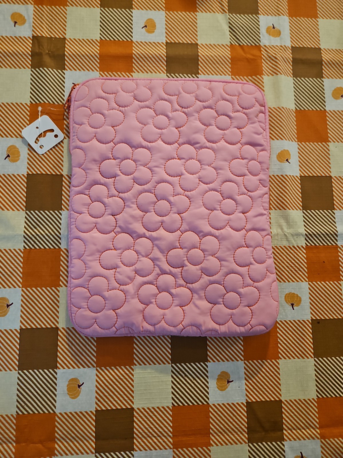 Heyday Pink Floral Quilted Tablet Sleeve Case Fits Tablets Up to 12.9"