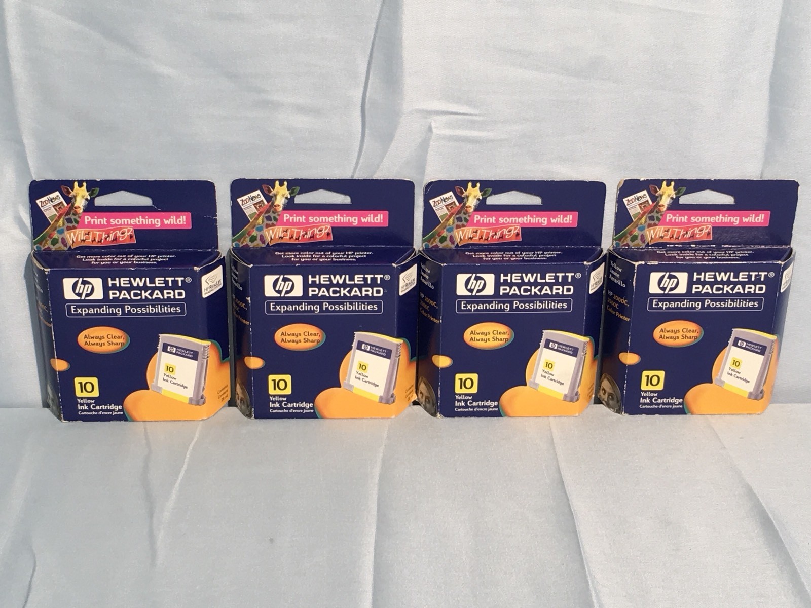 4 NEW HP 10 Yellow Original Ink Cartridge (C4842A) Expired 2001
