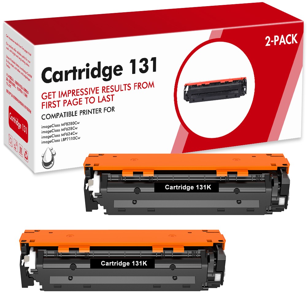 2pk New C131 Black Toner Cartridge for Canon 131 ImageClass LBP-7110CW MF8280CW