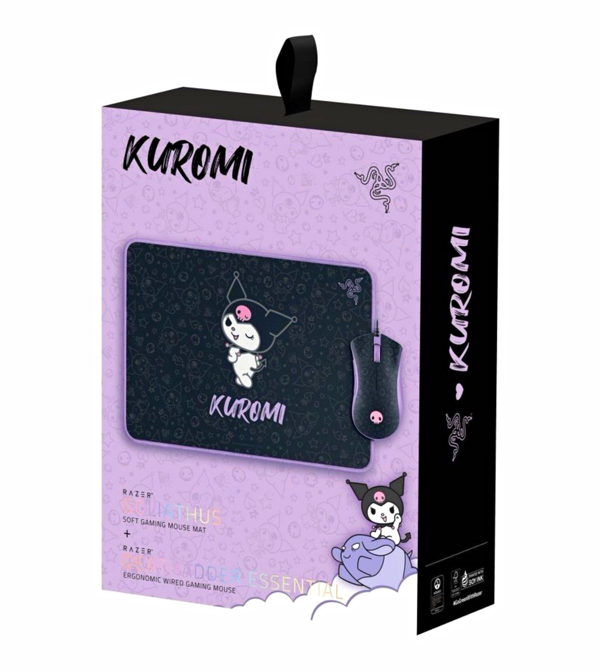 Razer DeathAdder Essential and Goliathus Mouse Mat Bundle - Kuromi Edition
