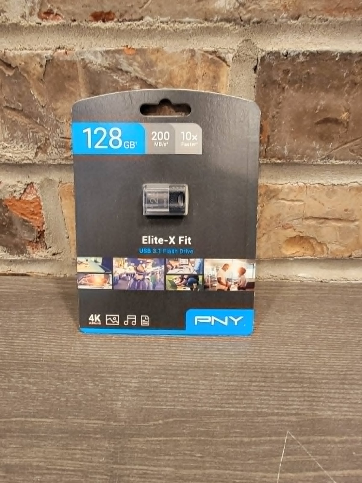 New Sealed PNY 128GB Elite-X Fit USB 3.1 Flash Drive - 200MB/s Silver