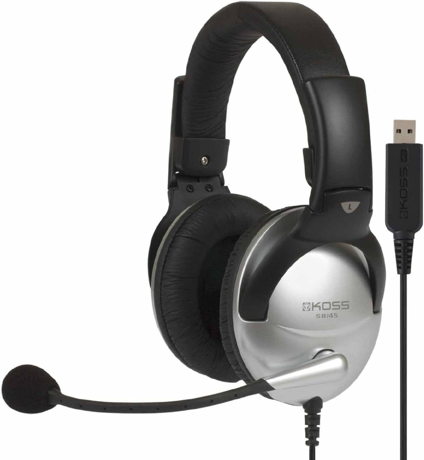 Koss Multimedia Stereo Headphone with USB Plug (SB45 Usb),Red