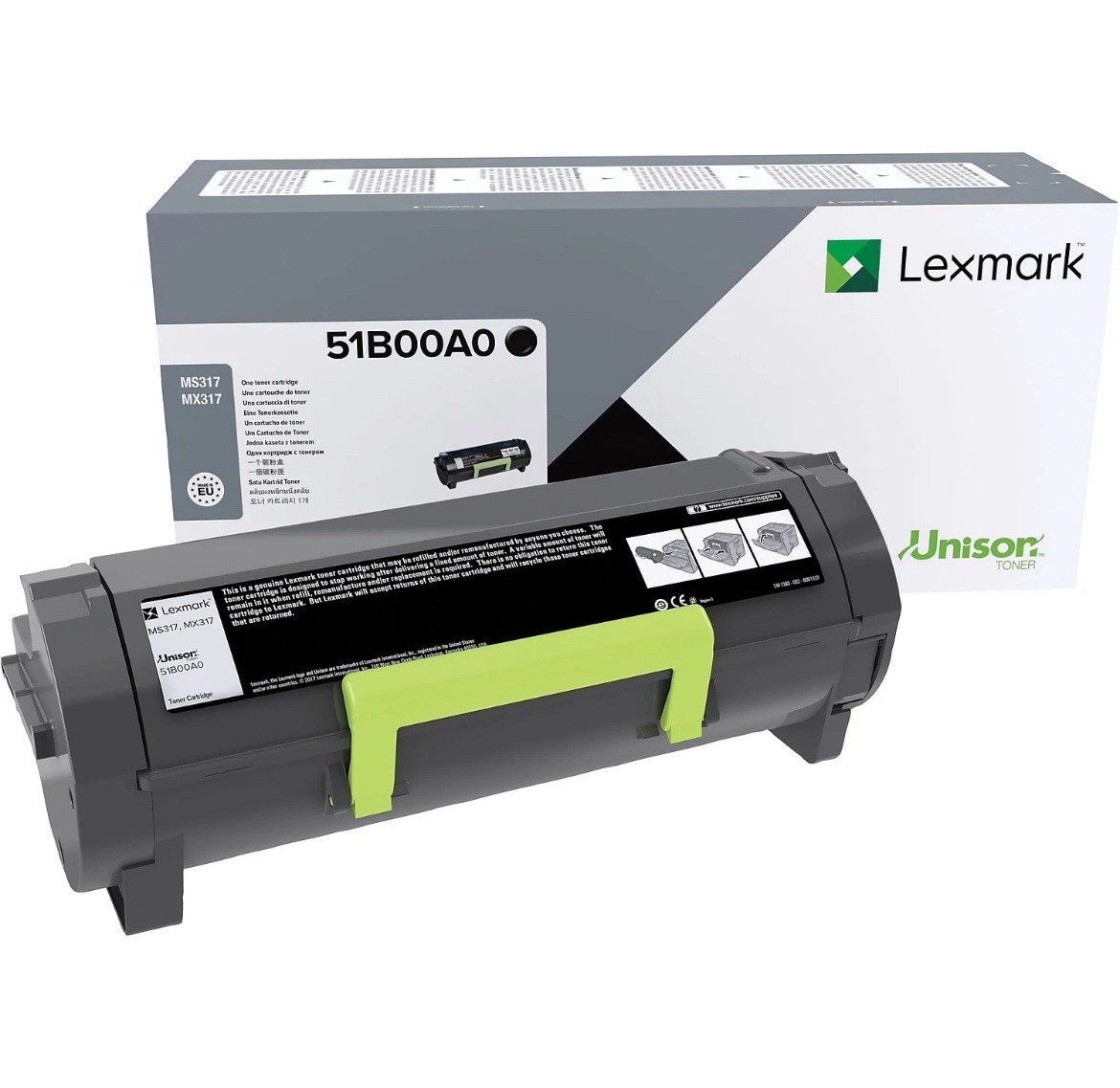 Lexmark 51B00A0 Black Toner Cartridge Standard