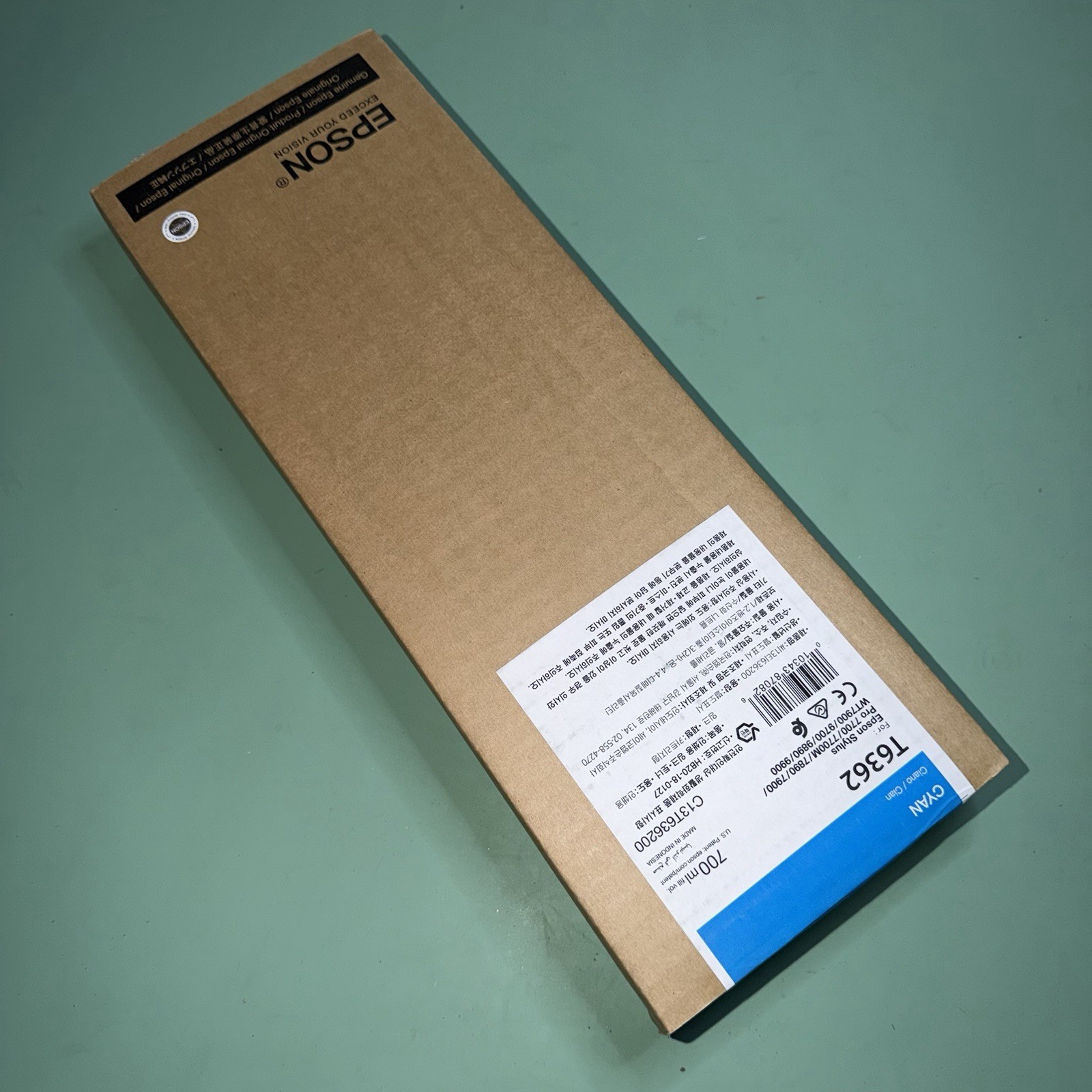 Genuine Epson Cyan Ink Cartridge T6362 - EXP 2026