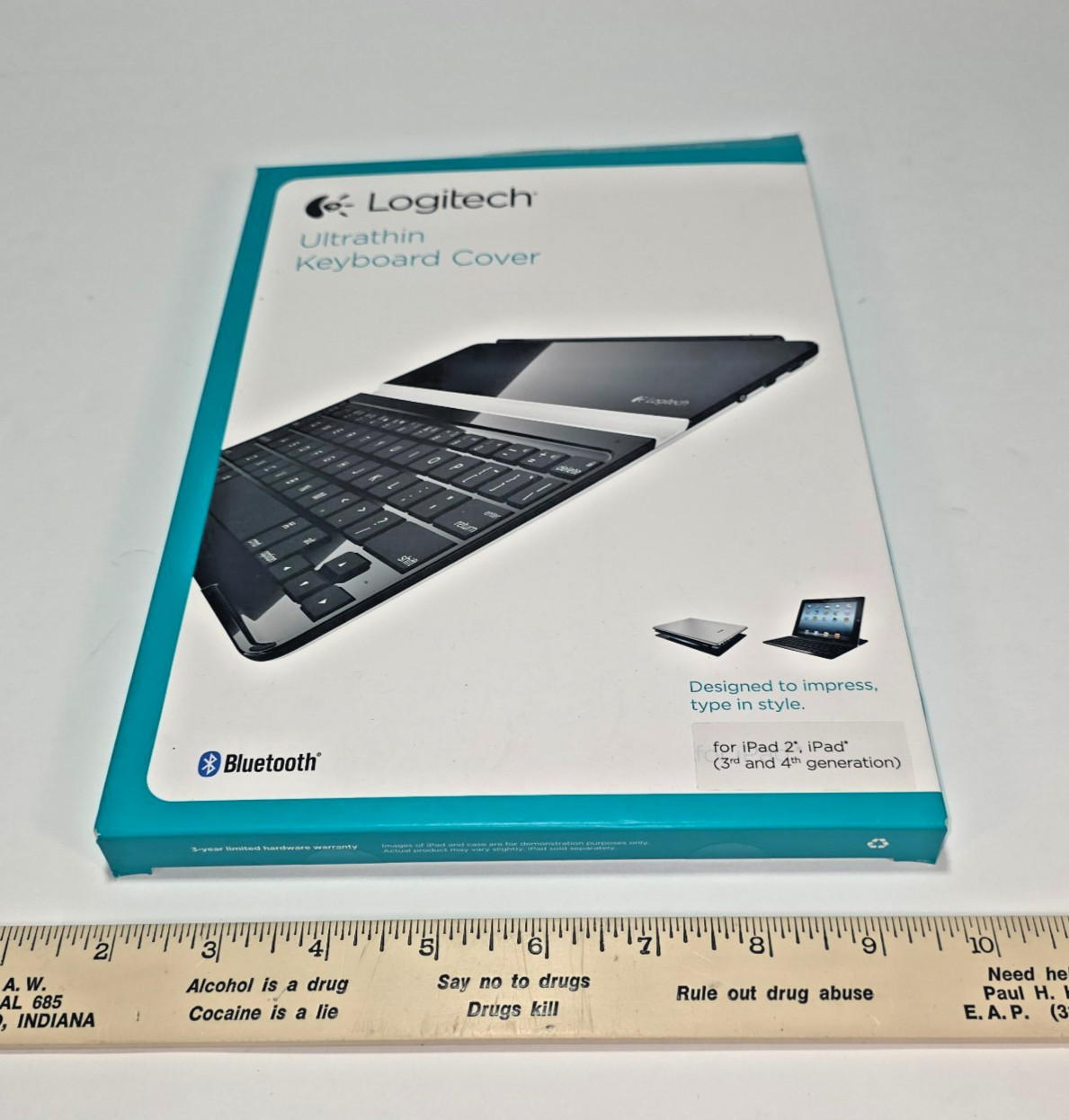 Logitech Ultrathin Bluetooth Keyboard Cover iPad 2 3rd Gen 920-004013 Black