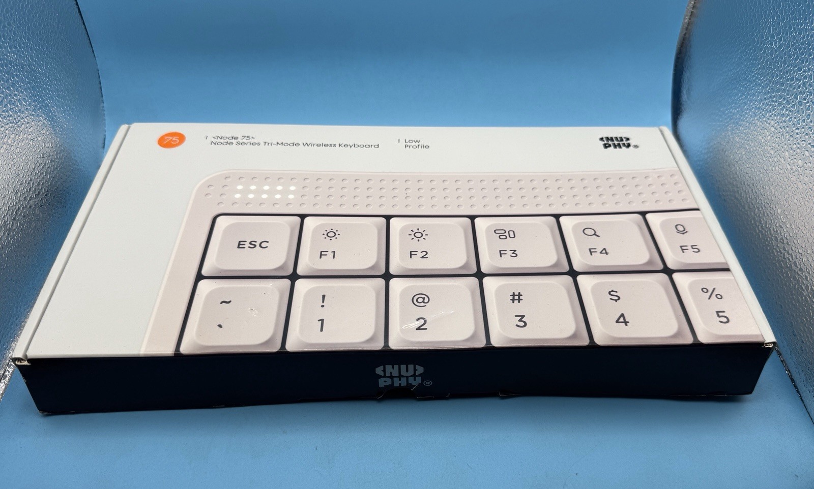NuPhy Node75 Mechanical Keyboard Tri-Mode Brown Nano, White (Open Box) ::Read::