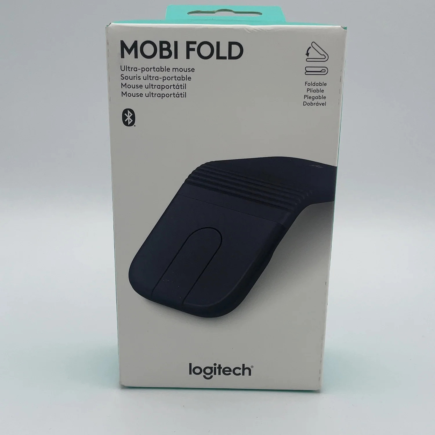 New Logitech Mobi Fold MR0121 Wireless Mouse Black