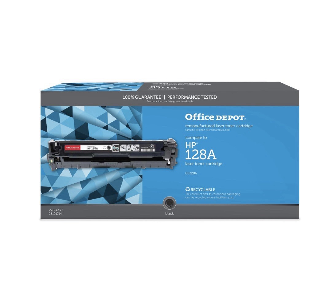 Office Depot Reman Toner Cartridge Replaces HP 128A, Black