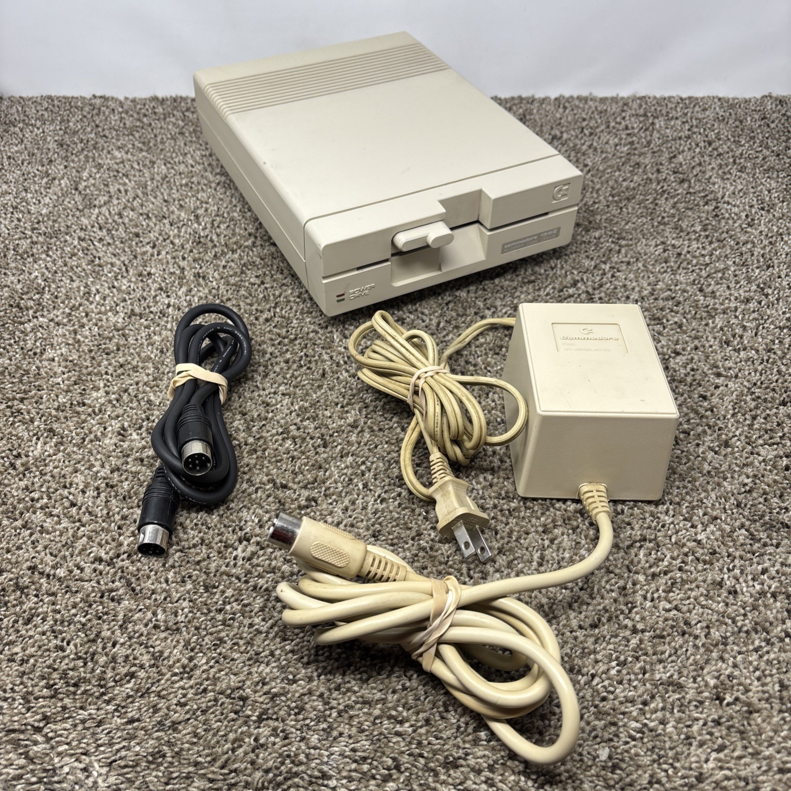 Commodore 1541-II Floppy Disk Drive C64 C128 TESTED WORKING PSU Cable